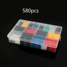 Load image into Gallery viewer, 580pcs/750pcs/500pcs Heat shrink tube kit Insulation Sleeving Polyolefin Shrinking Assorted Heat Shrink Tubing Wire Cable