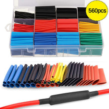 Load image into Gallery viewer, 560pcs PE Heat Shrink Tube Assortment Wrap Electrical Insulation Cable Tubing Polyolefin Cable Insulated Sleeving Tubing Set
